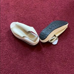 Beige slide on with Velcro strap (New)